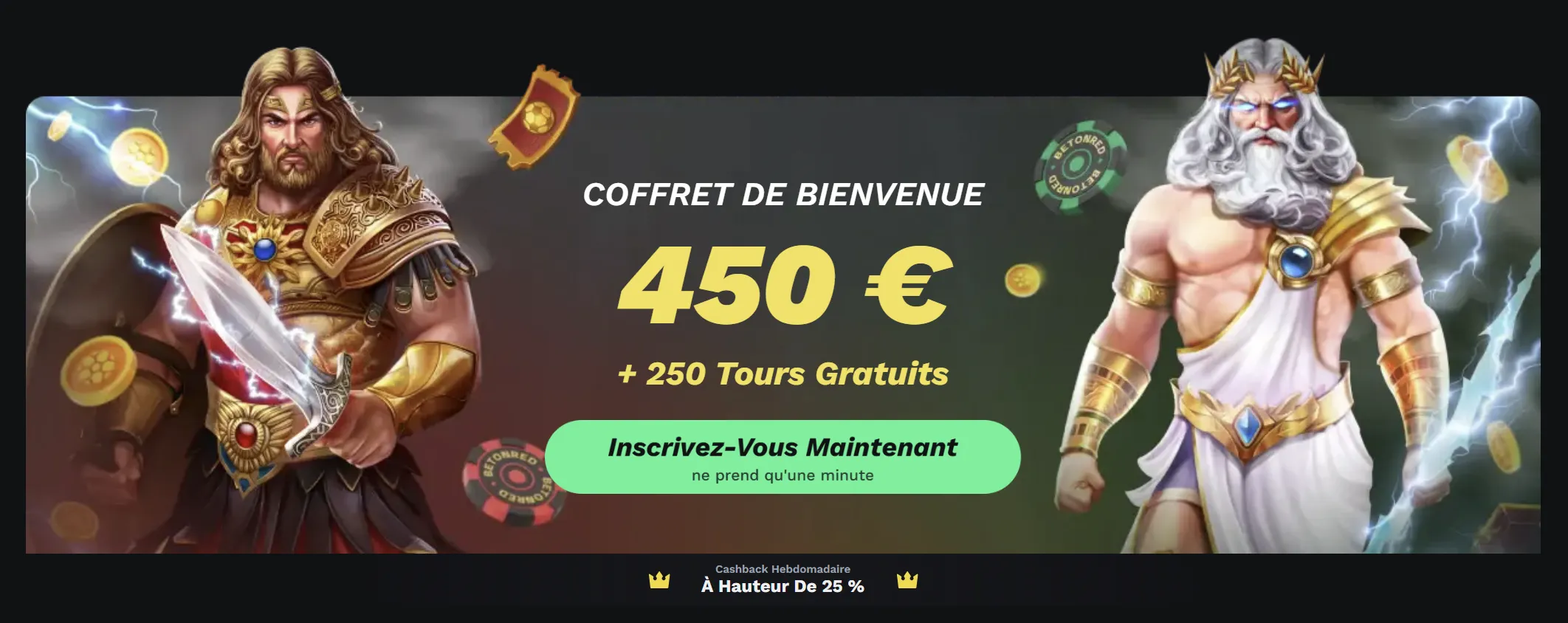 Aperçu des bonus BetOnRed