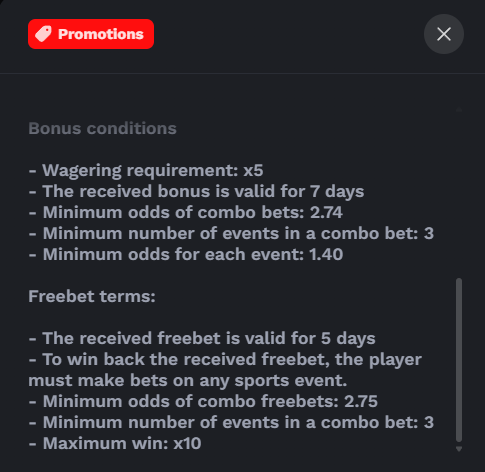 BetOnRed bonus package and promo code check
