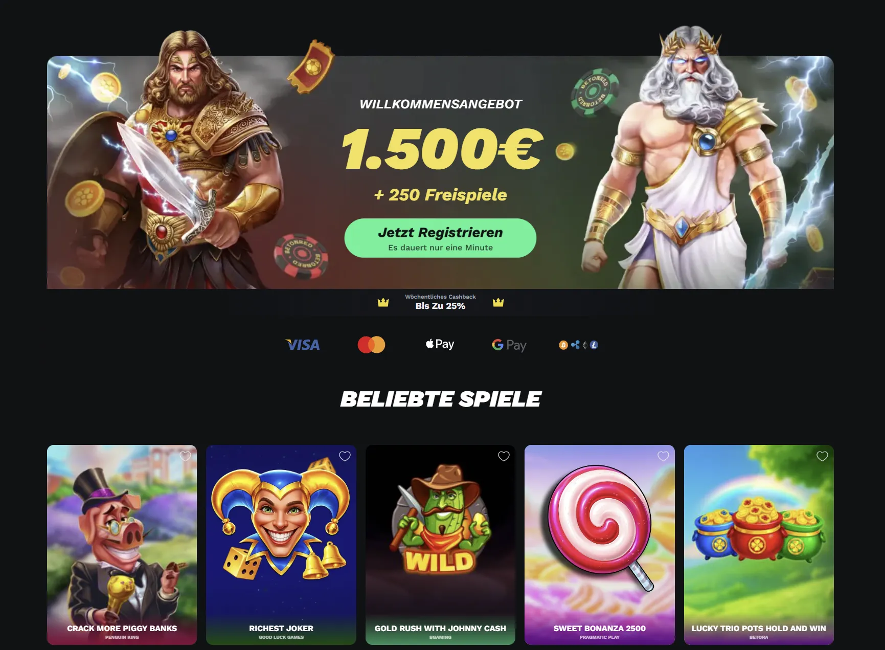 BetOnRed Willkommenspaket