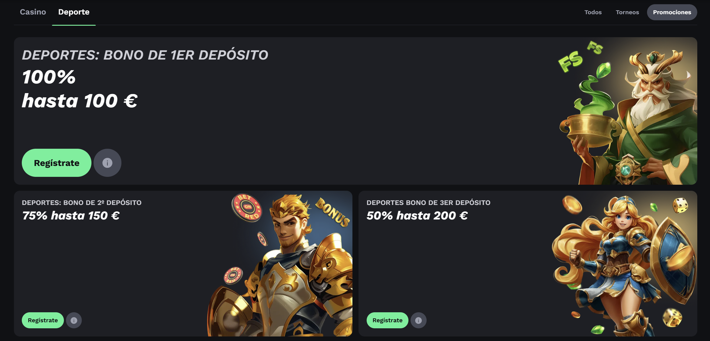 Bonos deportivos BetOnRed, Comboboost, Cash Out y promociones de deporte