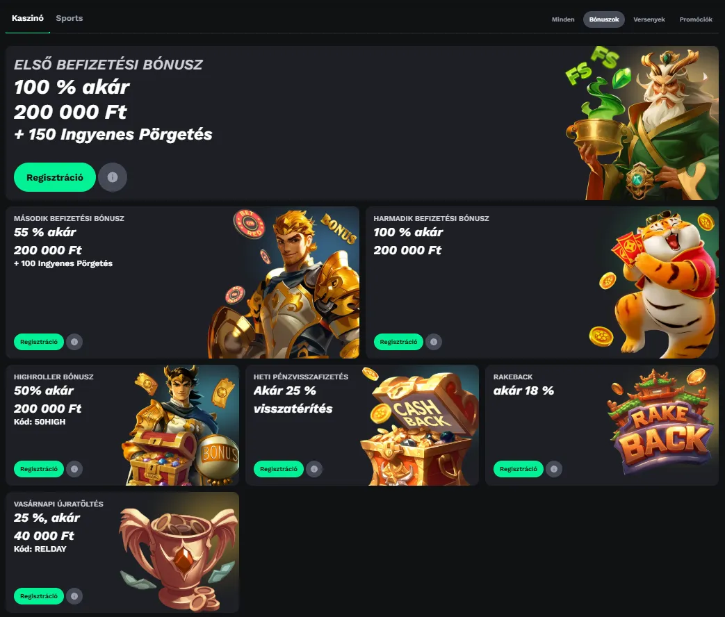 BetOnRed Casino bónusz bannerek és cashback ajánlatok
