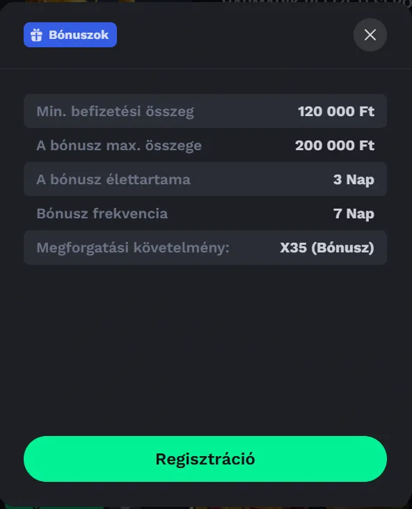 BetOnRed bónuszcsomag és promo kód ellenőrzés