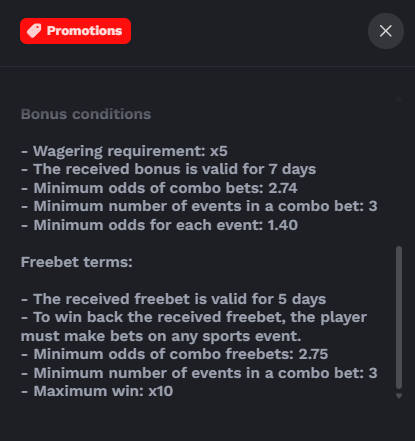 BetOnRed bonus package and promo code check
