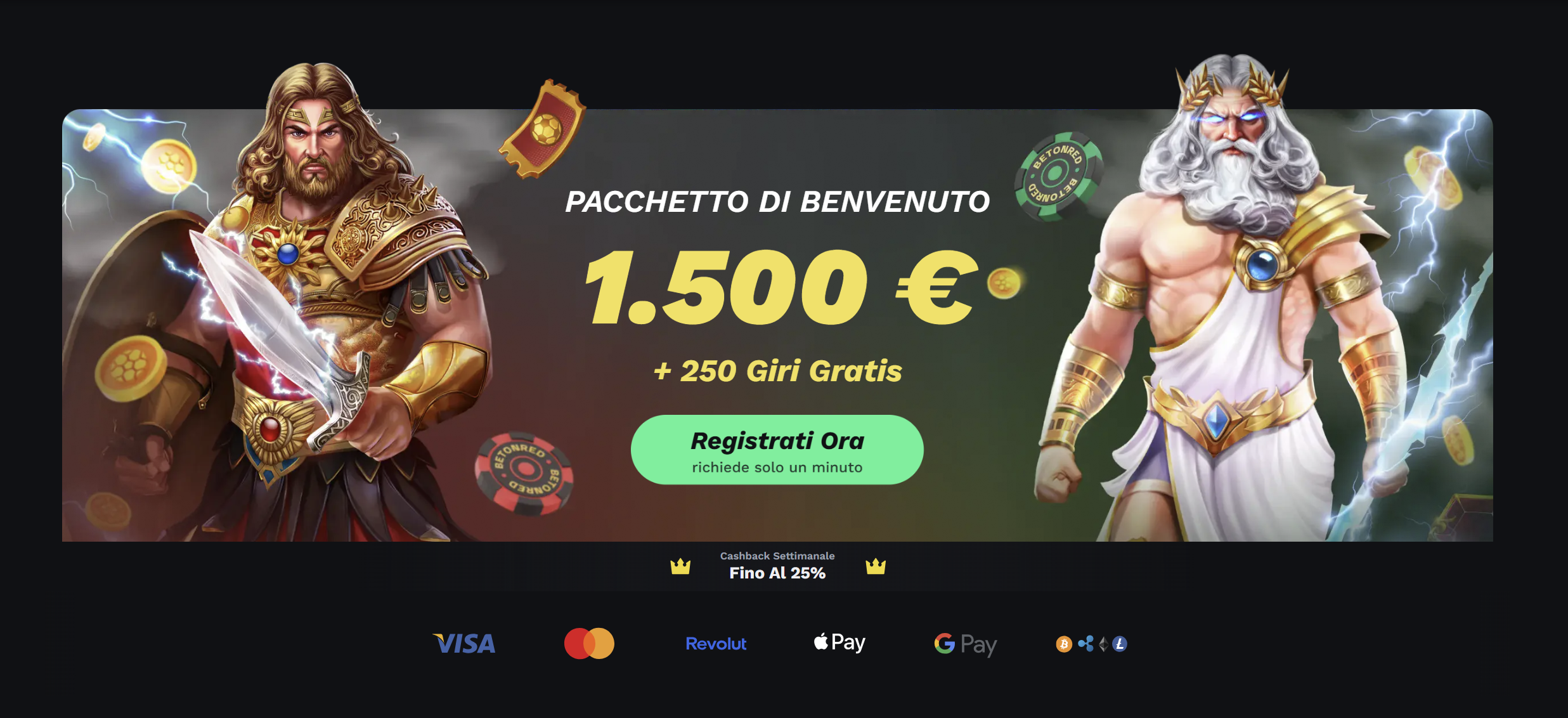 Pacchetto benvenuto BetOnRed