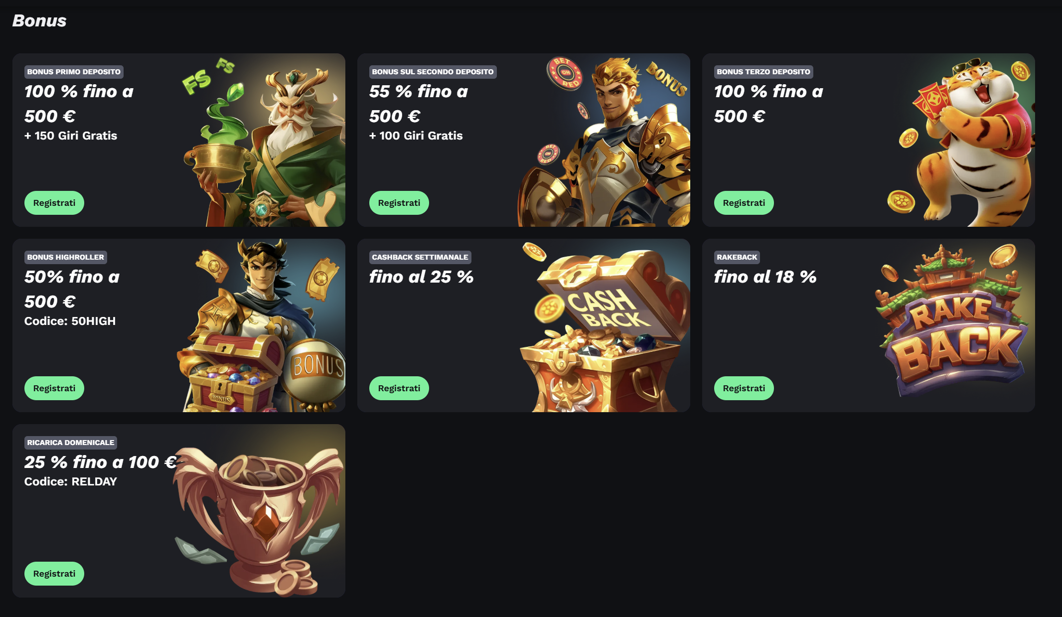 Bonus benvenuto casino BetOnRed e Giri Gratis