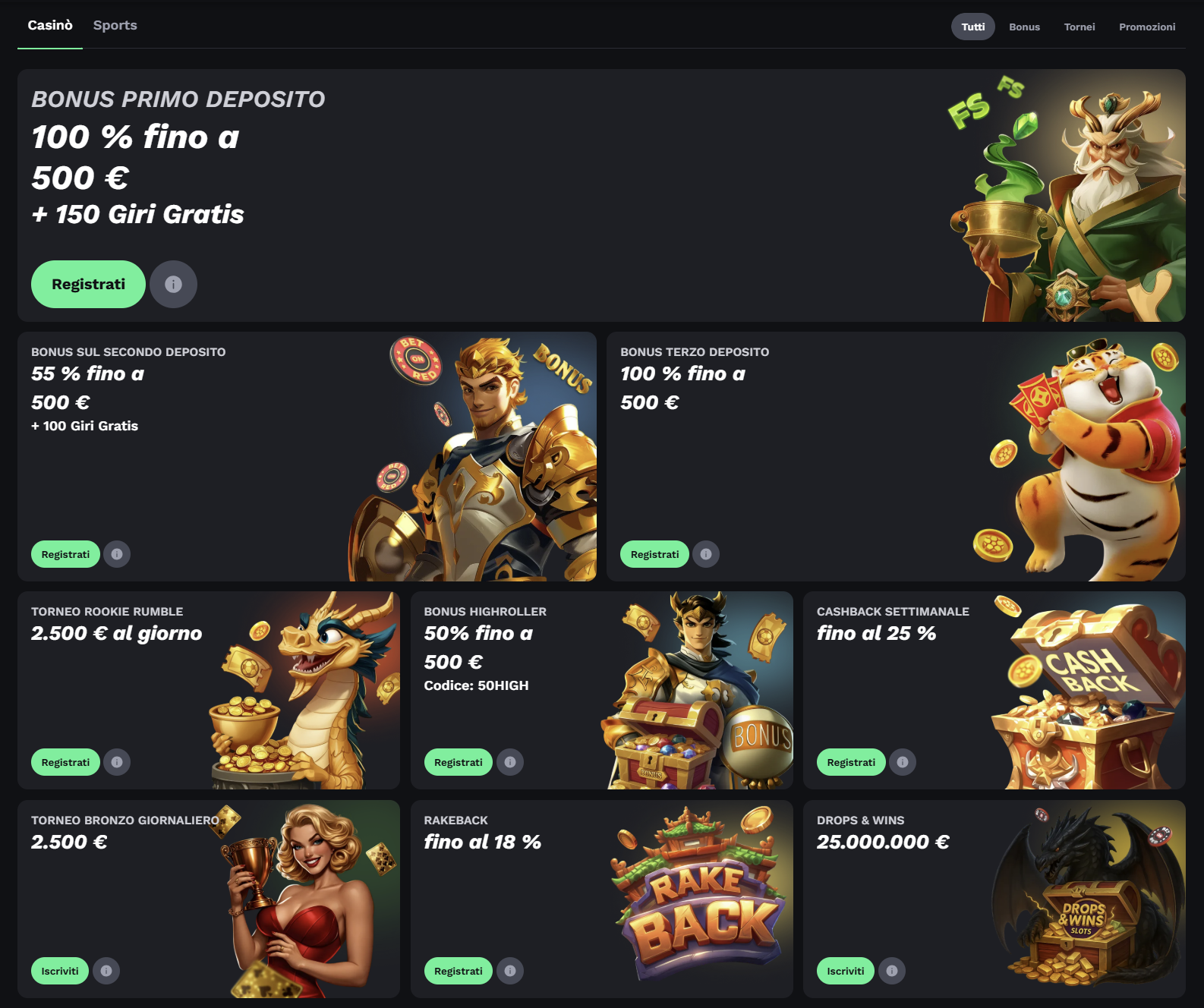 Banner bonus e cashback BetOnRed Casinò