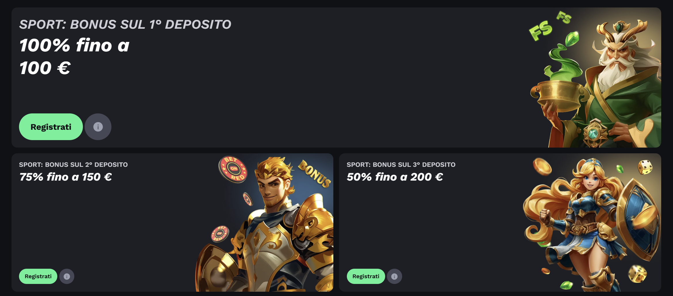 Bonus sport BetOnRed, Comboboost, Cash Out e promozioni