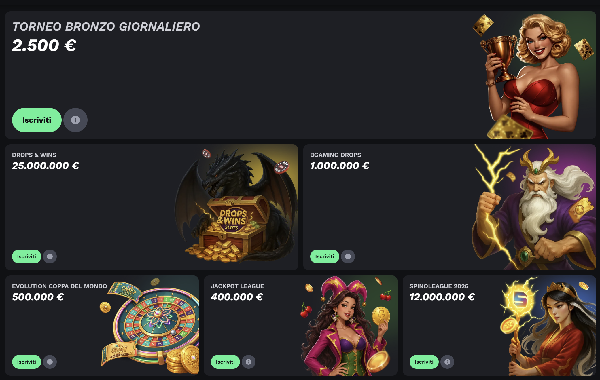 Tornei casino e montepremi BetOnRed