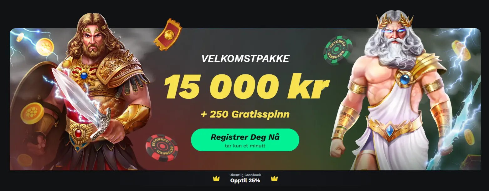 BetOnRed bonusoversikt for Norge