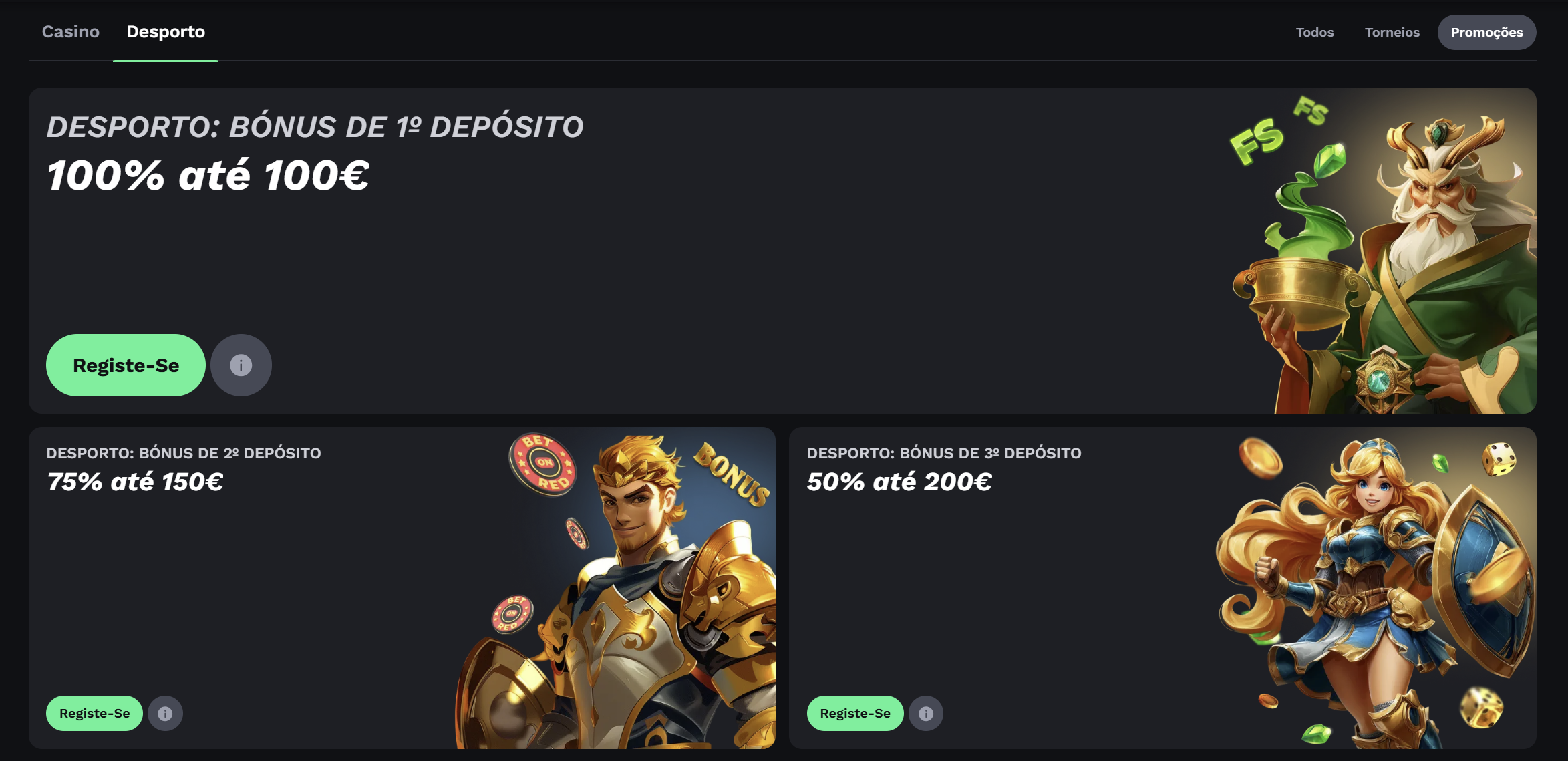Bónus BetOnRed Desporto, apostas grátis e ofertas de odds