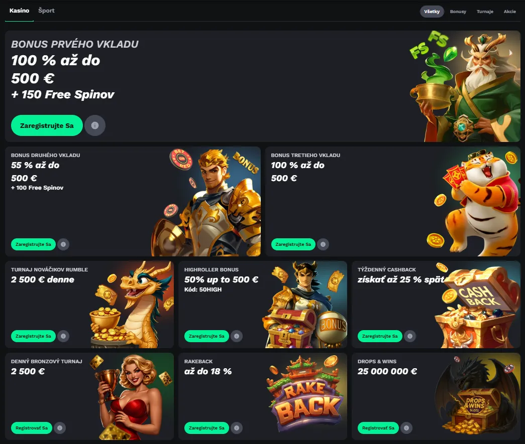 BetOnRed casino cashback, rakeback, reload a HighRoller akcie