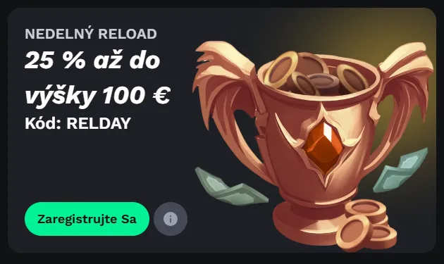 BetOnRed casino promo kód a reload ponuka